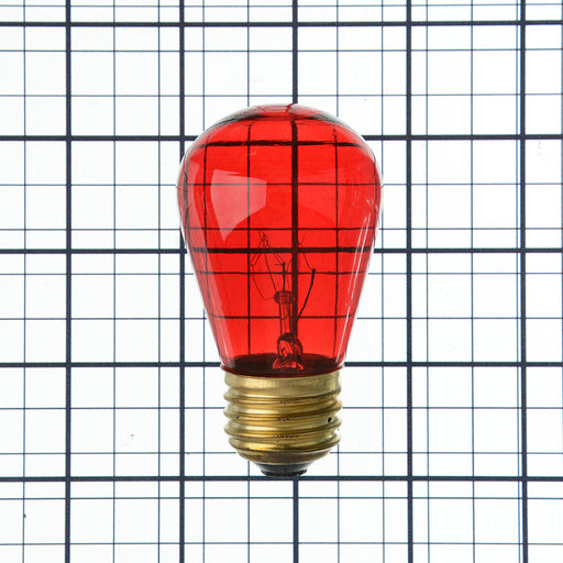 Sunlite Incandescent S14 Bulb 11W E26 Base Transparent Red (41485-SU)