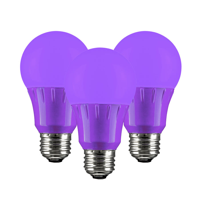 Sunlite LED A19 Bulb 3W 120V E26 Base Purple (41527-SU)