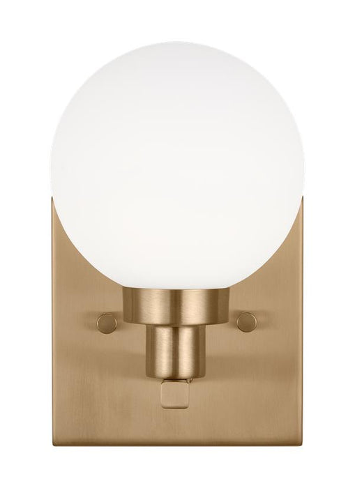 Generation Lighting Clybourn One Light Wall/Bath Sconce Satin Brass Black/White Cord (4161601-848)
