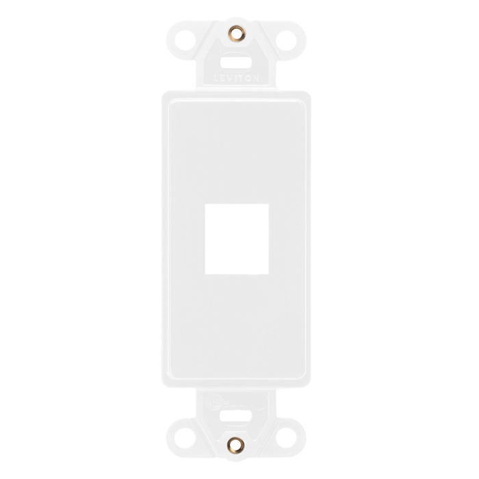 Leviton 1 Port Antimicrobial Treated QuickPort Decora Multimedia Insert White (41641-AW)