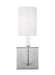 Generation Lighting Greenwich One Light Wall/Bath Sconce Brushed Nickel Black/White Cord (4167101-962)