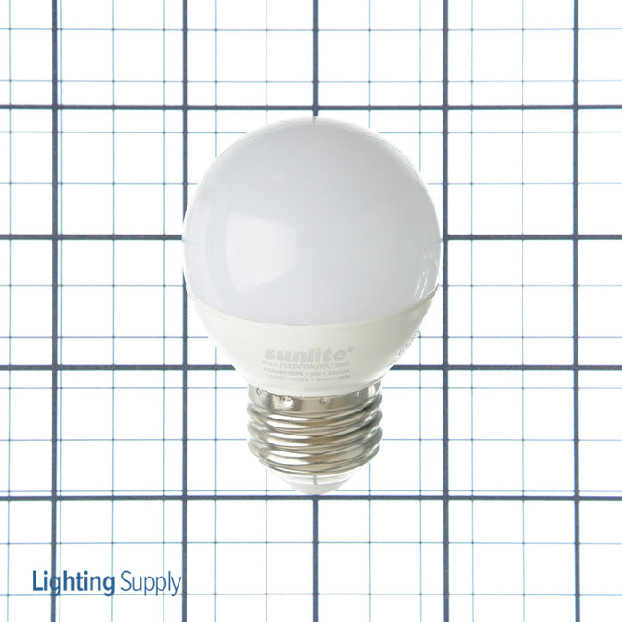Sunlite G16/LED/5W/FR/30K/6PK 5W LED G16 Globe Light Bulb Medium E26 Base 3000K Frosted 120V Dimmable 6 Pack (41894-SU)