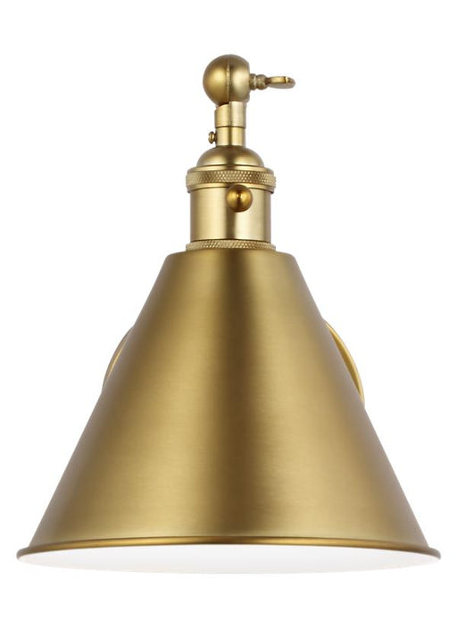 Generation Lighting Salem Single One Light Arm Sconce Satin Brass (4198101-848)