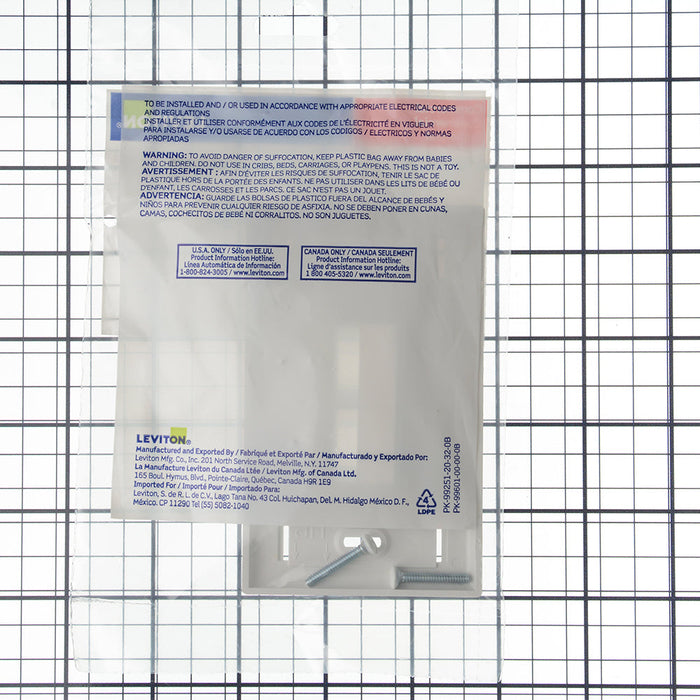 Leviton 1-Gang QuickPort Wall Plate With ID Windows 2-Port White (42080-2WS)