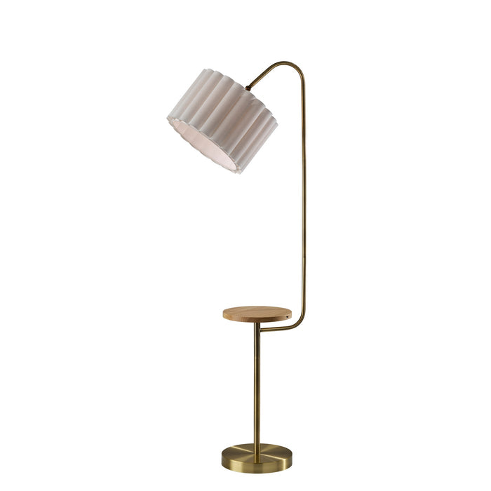 Adesso Caldwell Shelf Floor Lamp Antique Brass (4229-21)