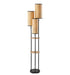 Adesso Trio Floor Lamp Black And Antique Brass (4305-12)