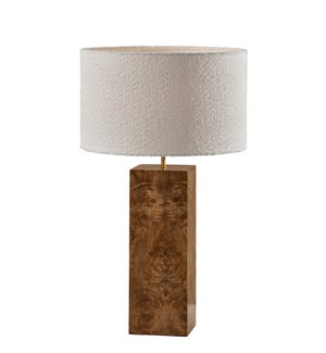 Adesso Frederick Tall Table Lamp Burled Wood (4346-15)