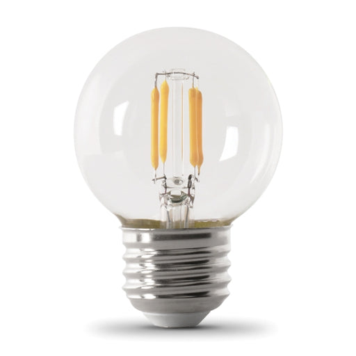 Feit Electric LED Globe G161/2 40W Equivalent 315Lm Filament Clear Glass Medium 2700K 2-Pack CEC Compliant Bulb (BPGM40/927CA/FIL/2/RP)