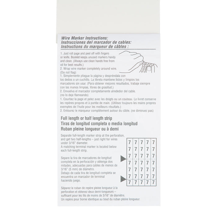 Ideal Write-On Wire Marker Booklet 1 Inch X 5 Inch (44-152)