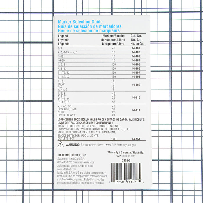 Ideal Write-On Wire Marker Booklet 1 Inch X 5 Inch (44-152)