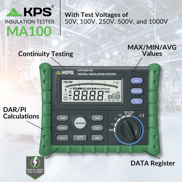 KPS KPSMA100CBINT Insulation Tester (KPS-MA100)