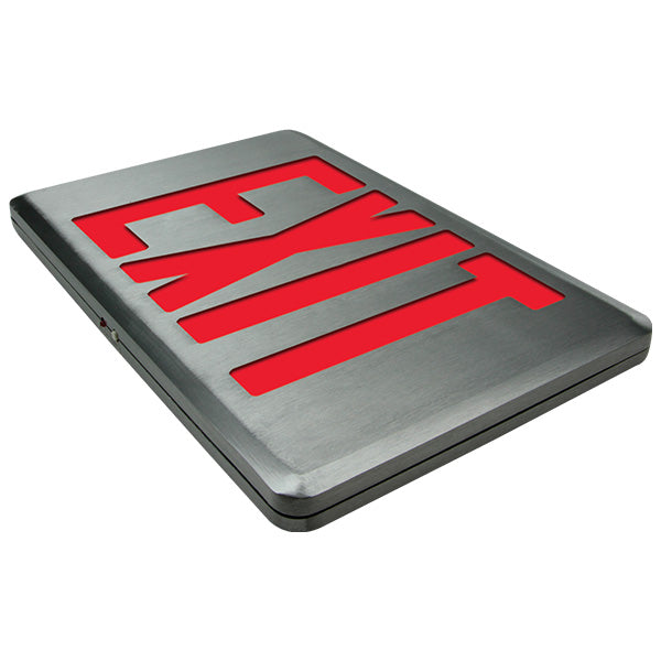 Extronix Computer Exitronix 452-LB-BA Ultra-Slim Exit Sign Single Face Red Letters ...