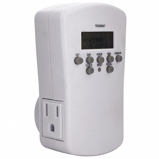 Tork 455E 7 Day Digital Plug In Timer — Lighting Supply