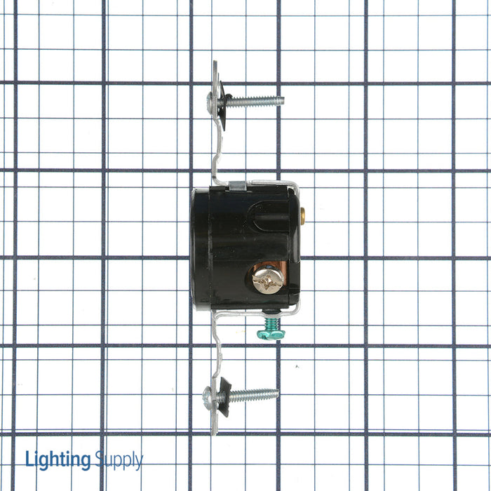 Leviton 15 Amp 277V NEMA L7-15R 2P 3W Single Locking Receptacle Industrial Grade Grounding Black (4760)