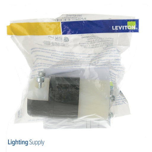 Leviton 15 Amp 277V NEMA L7-15R 2P 3W Locking Connector Industrial Grade Grounding Black-White (4779-C)