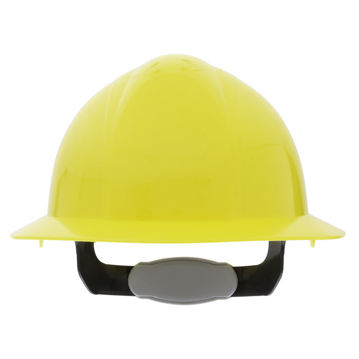 NSI 4 Point Suspension Ratchet Adjustment PP Full Brim Yellow Safety Helmet 52-62Cm ANSI Z89.1-2014 Type I Class E CE EN397 (SH-200Y)