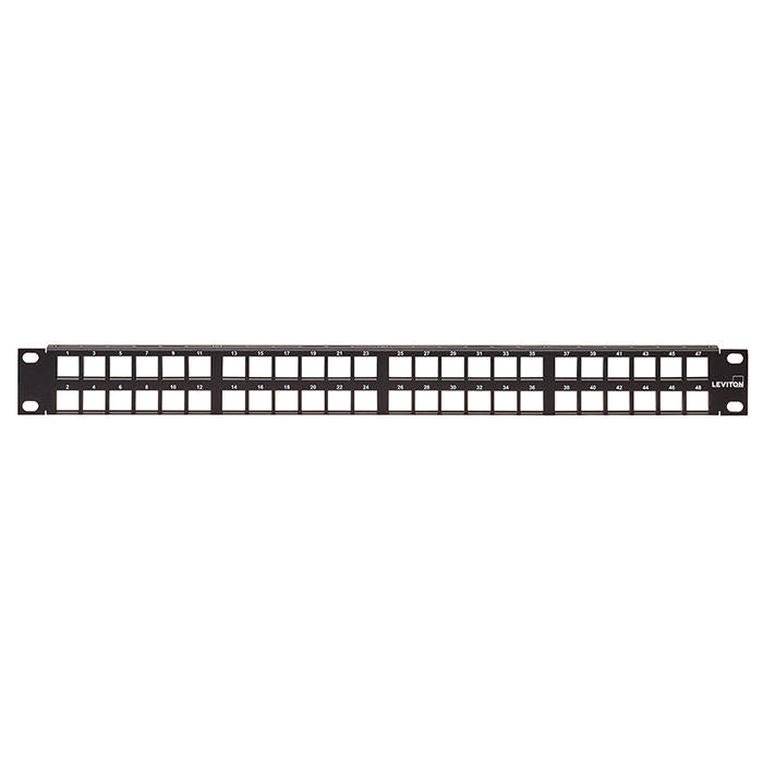 Leviton 48-Port 1RU QuickPort Panel With Vertical Numbers (49255-V48)