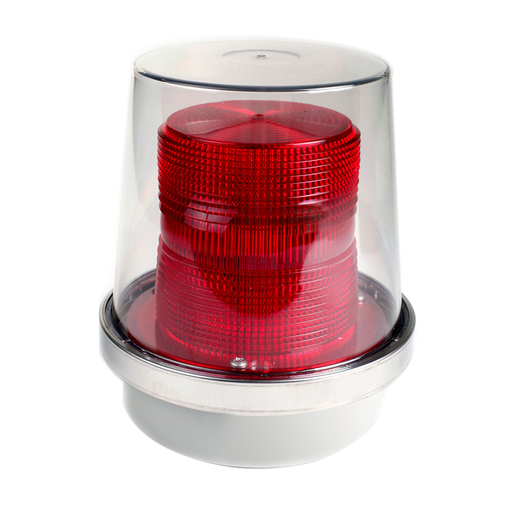 Edwards Signaling 49 Series Adaptabeacon Flashing Light With Protective Polycarbonate Dome (49R-N5-40WH)