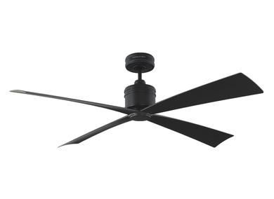 Generation Lighting Launceton 56 Inch Ceiling Fan Midnight Black Finish (4LNCR56MBK)