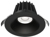 Lotus LED Lights 4 Inch Round Recessed Black Trim LED 15W CCT Selectable 2700K/3000K/3500K/4000K/5000K Baffle Black Reflector 36 Degree Air Tight 90 CRI (JXL-COB04-R15W-5CCT-BK-4RR-BF-BK)