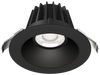 Lotus LED Lights 4 Inch Round Recessed Black Trim LED 15W CCT Selectable 2700K/3000K/3500K/4000K/5000K Smooth Black Reflector 36 Degree Air Tight 90 CRI (JXL-COB04-R15W-5CCT-BK-4RR-SM-BK)
