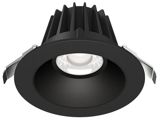Lotus LED Lights 4 Inch Round Recessed Black Trim LED 15W CCT Selectable 2700K/3000K/3500K/4000K/5000K Smooth Black Reflector 36 Degree Air Tight 90 CRI (JXL-COB04-R15W-5CCT-BK-4RR-SM-BK)