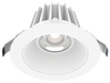 Lotus LED Lights 4 Inch Round Recessed White Trim LED 15W CCT Selectable 2700K/3000K/3500K/4000K/5000K Smooth White Reflector 36 Degree Air Tight 90 CRI (JXL-COB04-R15W-5CCT-WH-4RR-SM-WH)