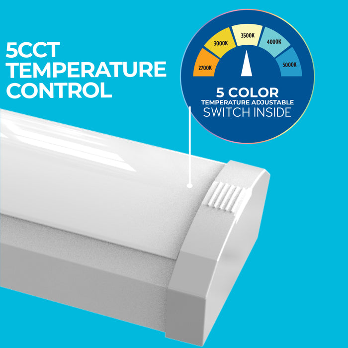 Bulbrite LED46WRAP/4FT/5CCT/927-950/J/WH/D 46W LED 4 Foot Wrap Light CCT Selectable 2700K/3000K/3500K/4000K/5000K 120-277V 90 CRI Dimmable White (773503)