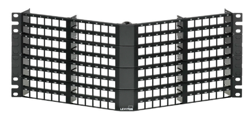 Leviton 4RU High Density Angled Panel 192-Ports (Copper) Or 199 Channels (Fiber) (E2X4A-192)