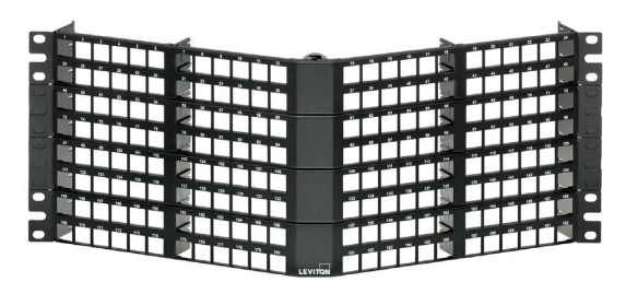 Leviton 4RU High Density Angled Panel 192-Ports (Copper) Or 199 Channels (Fiber) (E2X4A-192)