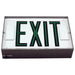Exitronix Steel Direct View LED Exit Sign Single Face Green LED&#039;s 2 Circuit Input 120/120V Black Enclosure White Face/Green Letters Downlight (G502E-2CI1-BL-C10-DL)