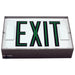 Exitronix Steel Direct View LED Exit Sign Single Face Green LED&#039;s 2 Circuit Input 120/277V White Enclosure White Face/Green Letters Tamper Resistant Hardware (G502E-2CI17-WH-C10-TRH)