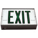 Exitronix Steel Direct View LED Exit Sign Double Face Green LED&#039;s AC Only Black Enclosure White Face/Green Letters Downlight (G503E-LB-BL-C10-DL-DR)