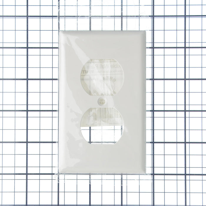 Sunlite E211/W 1-Gang Duplex Receptacle Plate White (50607-SU)