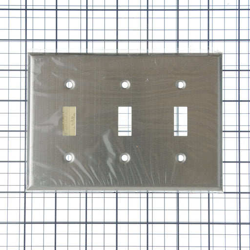 Sunlite E103/S 3-Gang Toggle Switch Plate Steel (50635-SU)