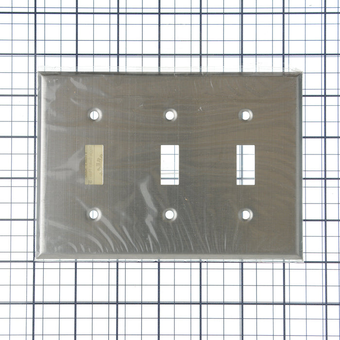 Sunlite E103/S 3-Gang Toggle Switch Plate Steel (50635-SU)