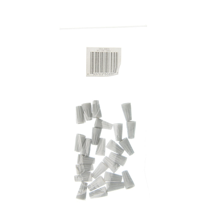 Sunlite WC1/25/G Grey Wire Nut Twist 25 Per Package (50895-SU)