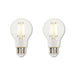 Westinghouse 6.5W A19 Filament LED Dimmable Clear 2700K E26 Medium Base 120V 2-Pack (5136100)