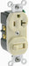 Leviton 20A 120V Duplex Style Combination Single-Pole Switch/Receptacle Grounding Ivory (5335-I)