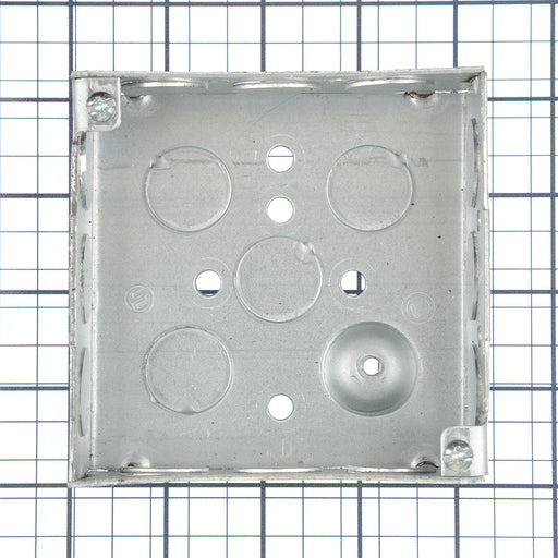 Southwire Garvin 4 Square Junction Box Welded 1-1/2 Inch Deep (12) 1/2 Inch Side Knockouts (52151-1/2)