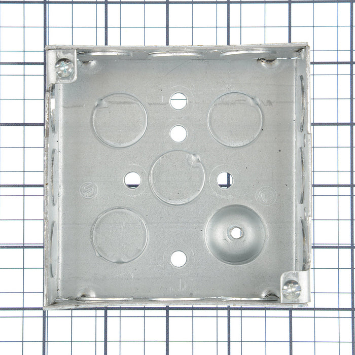 Southwire Garvin 4 Square Junction Box Welded 1-1/2 Inch Deep (12) 1/2 Inch Side Knockouts (52151-1/2)