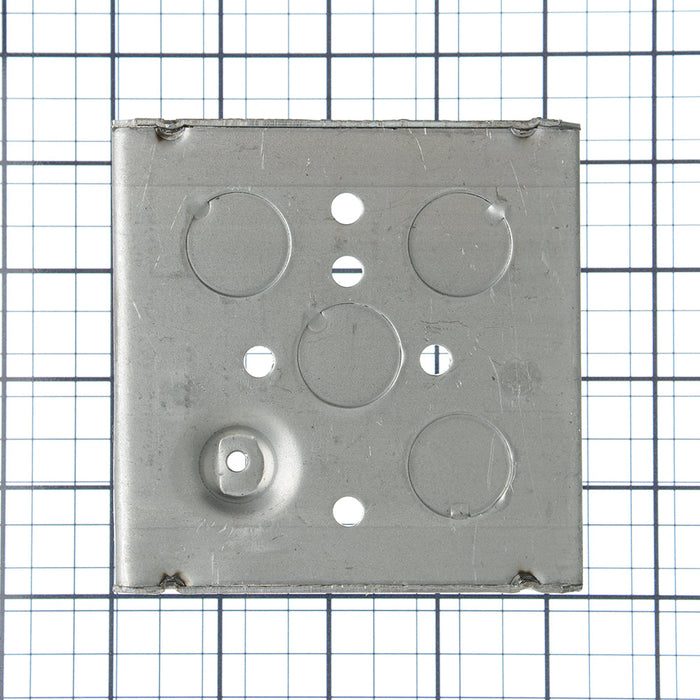 Southwire Garvin 4 Square Junction Box Welded 1-1/2 Inch Deep (12) 1/2 Inch Side Knockouts (52151-1/2)