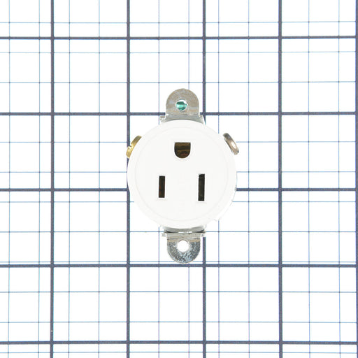 Pass And Seymour Receptacle Single 15A 125V Short Strap Side Wire (5258W)