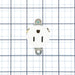 Pass And Seymour Receptacle Single 15A 125V Short Strap Side Wire (5258W)