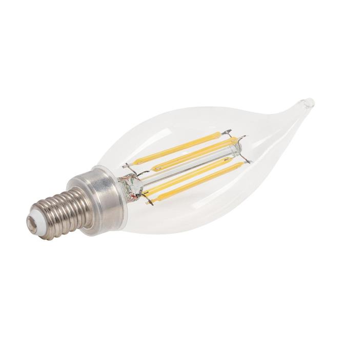 Westinghouse 4.5CA11/FilamentLED/DIM/CL/CB/30 4.5W LED CA11 Dimmable Filament Bulb Candelabra E12 Base 500Lm 3000K 80 CRI 120V Dimmable (5266100)