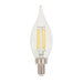 Westinghouse 4.5CA11/FilamentLED/DIM/CL/CB/30 4.5W LED CA11 Dimmable Filament Bulb Candelabra E12 Base 500Lm 3000K 80 CRI 120V Dimmable (5266100)