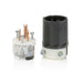 Leviton Black And White Lever Edge 15A 125V Straight Blade Plug 2-Pole 3-Wire NEMA 5-15P Grounding Industrial Grade (5266E)