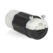 Leviton Black And White Lever Edge 15A 125V Straight Blade Connector 2-Pole 3-Wire NEMA 5-15R Grounding Industrial Grade (5269E)