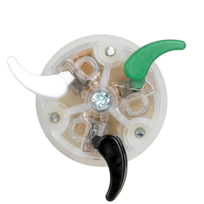 Leviton Black And White Lever Edge 20A 125V Straight Blade Connector 2-Pole 3-Wire NEMA 5-20R Grounding Industrial Grade (5369E)