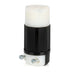 Leviton Black And White Lever Edge 15A 125V Straight Blade Connector 2-Pole 3-Wire NEMA 5-15R Grounding Industrial Grade (5269E)